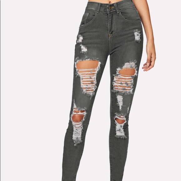 SHEIN Denim - 🌹3/$16 SHEIN Mom Distressed Jeans